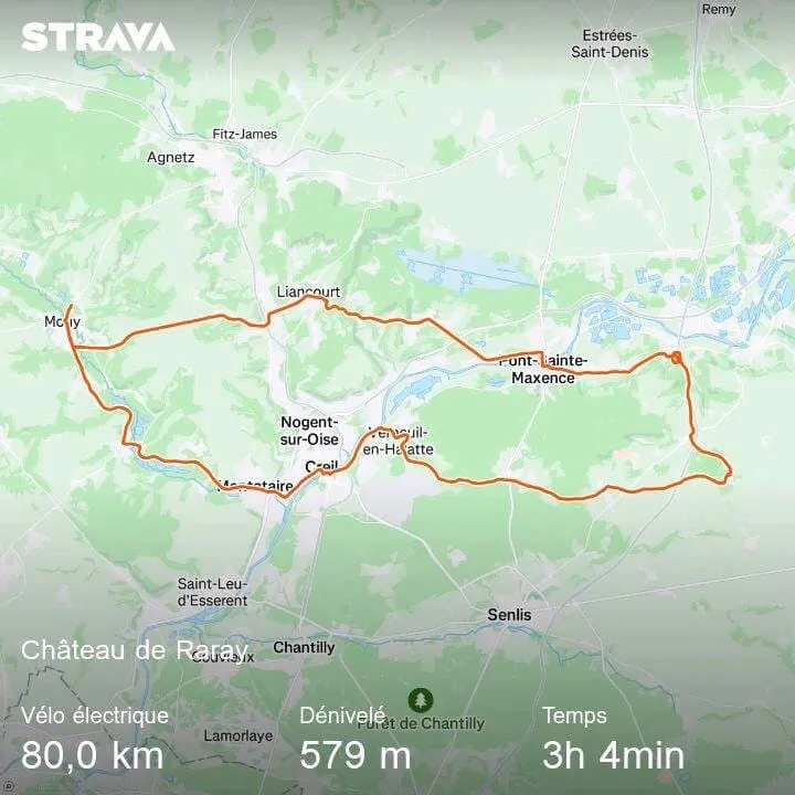 Photo de la sortie Trois Mouysards au Château de Raray le dimanche 20 avril - Vélo Club de Mouy