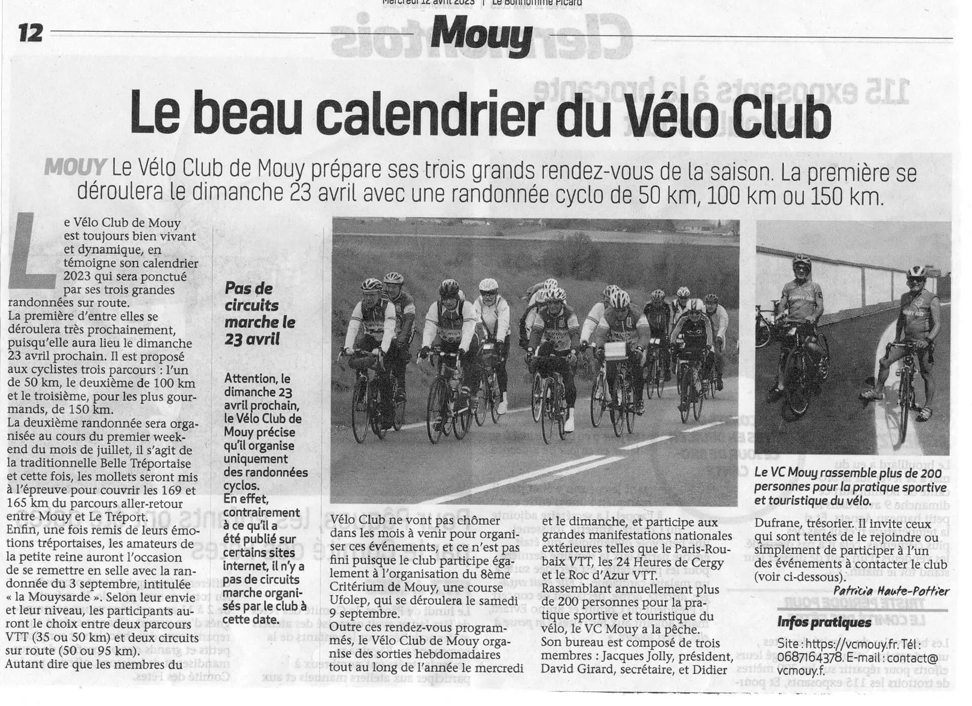 Illustration de l'article : Le VCMOUY dans le journal