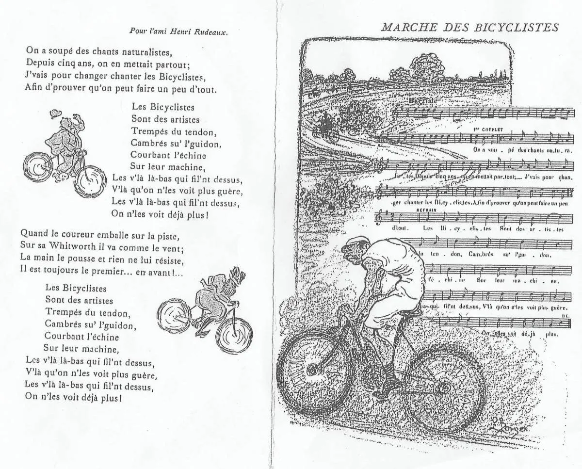 Poème Marche des bicyclistes
